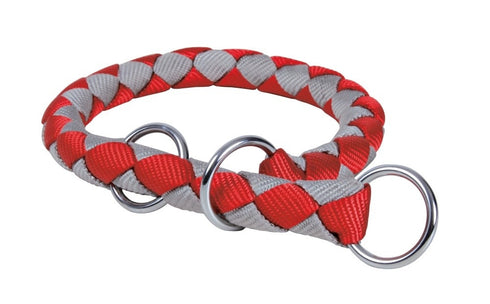 Zgarda semistrangulanta tip cordelina pentru caini Trixie rosie 47-55cm